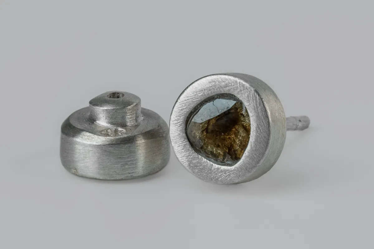 Tiny Stud Earring (0.1 CT, Diamond Slab, MA+DIA) sold by Parts of Four