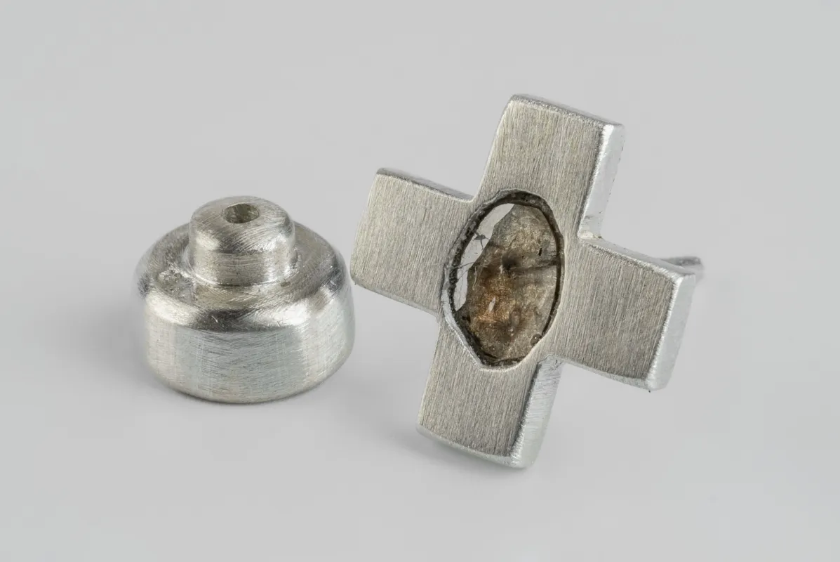 Plus Earring (0.2 CT, Diamond Slab,12mm, MA+DIA) sold by Parts of Four