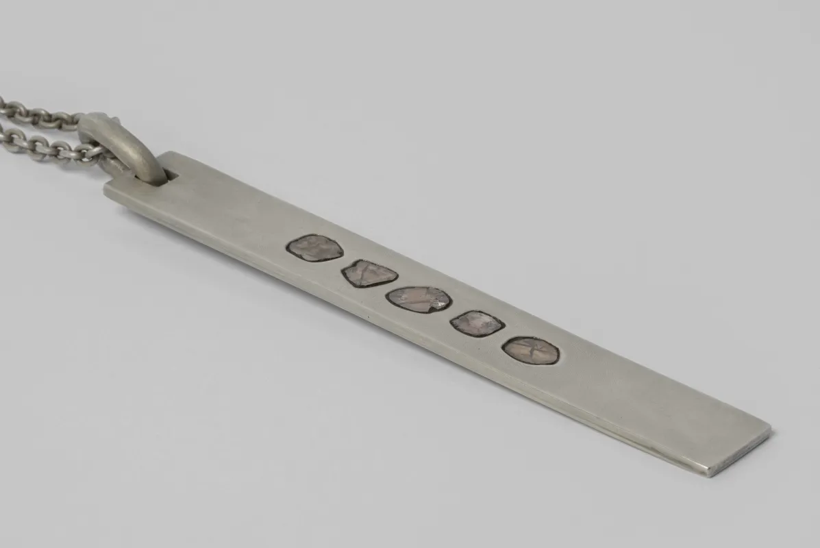 Plate Necklace (1.8 CT, 5 Diamond Slabs, DA+DIA) sold by Parts of Four