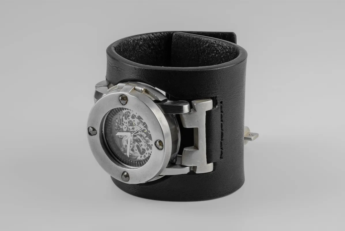 P4—FOB Watch #350 (Case [0.8 CT, 4 Diamond Slabs], Restraint, DA+DIA-DA-NG, Silver Skeleton) made by Parts of Four