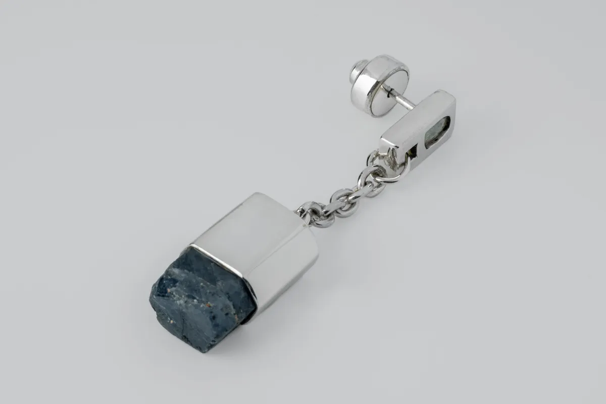 Talisman Dangle Earring (0.1 CT, Blue Sapphire, PA+DIA+SAP) sold by Parts of Four