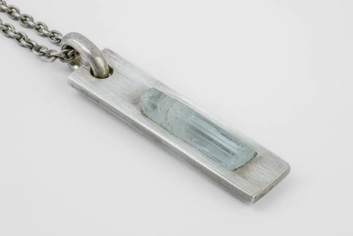 Plate Necklace (Adaptation, Aquamarine, DA+AQU) sold by Parts of Four