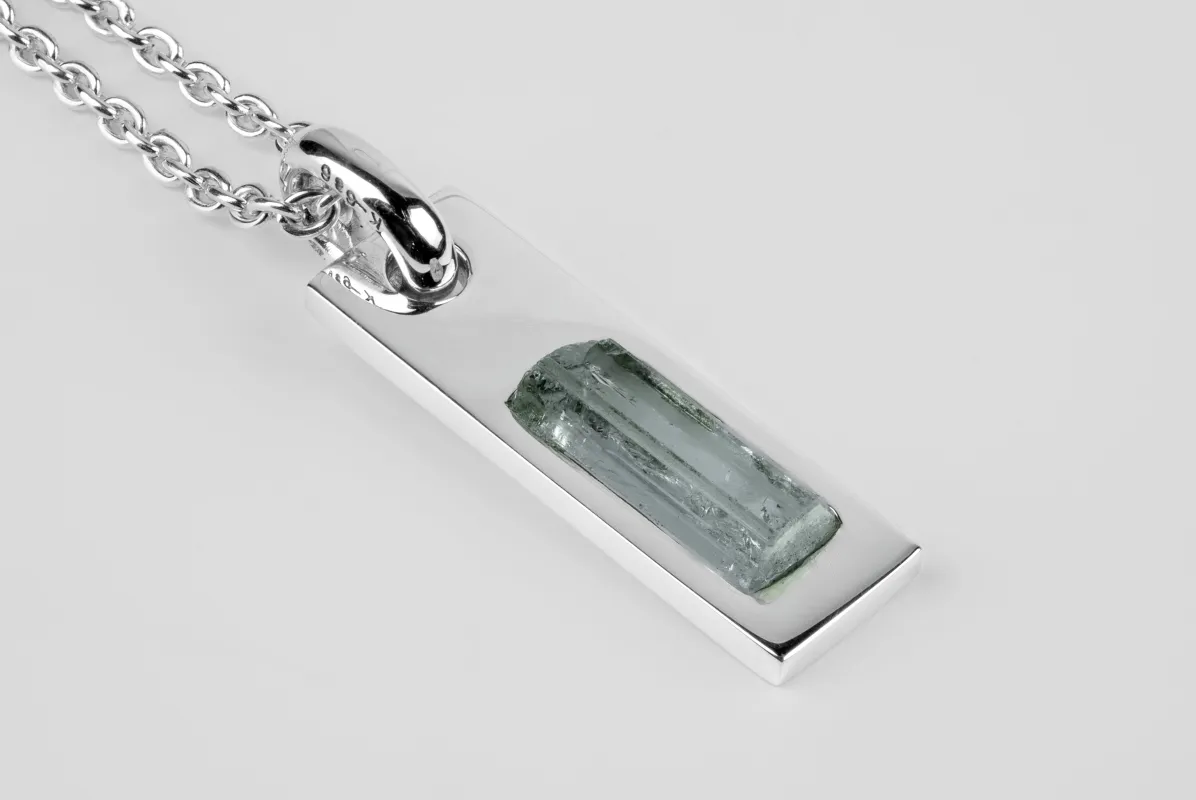 Plate Necklace (Adaptation, Aquamarine, PA+AQU) sold by Parts of Four