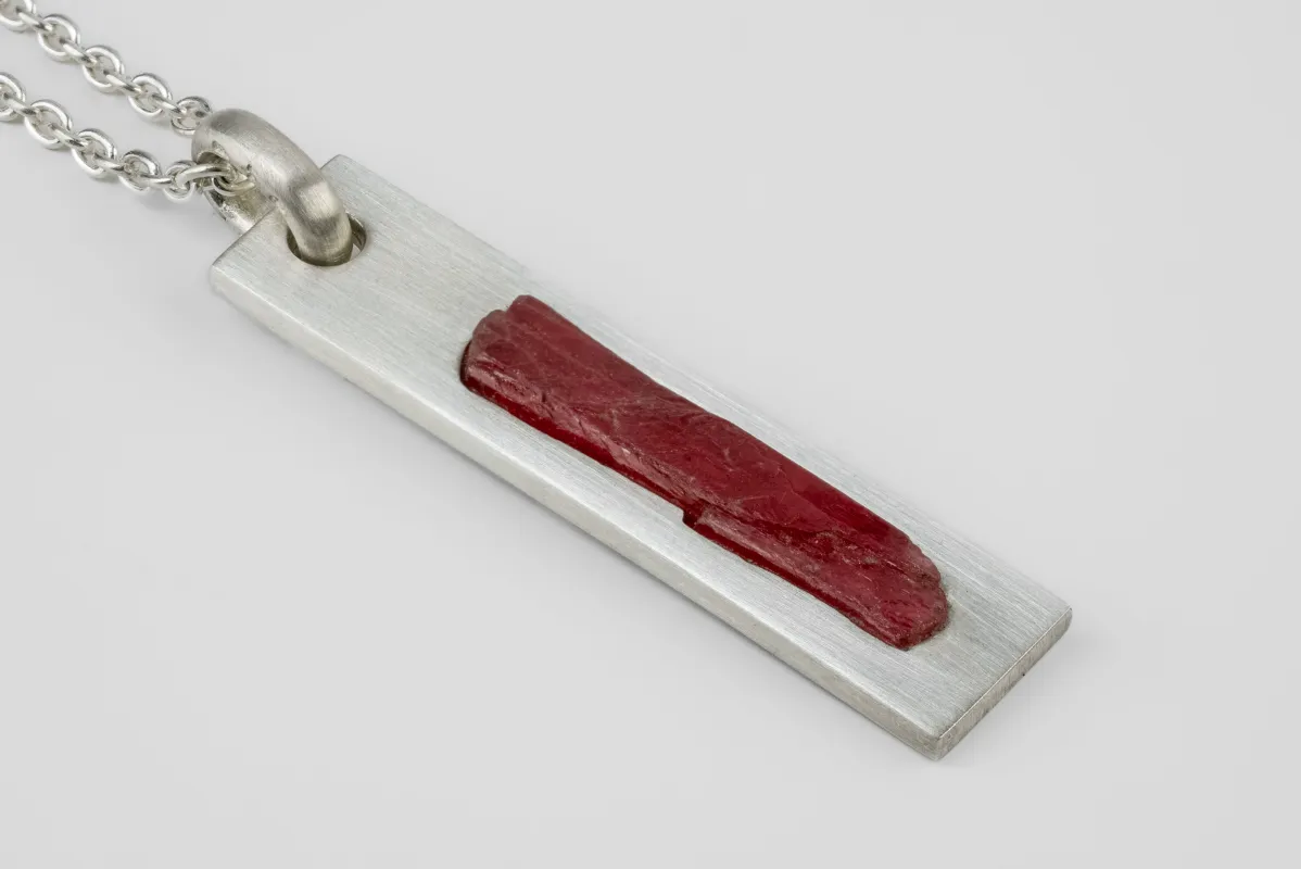 Plate Necklace (Adaptation, Ruby Crystal, MA+RC) sold by Parts of Four