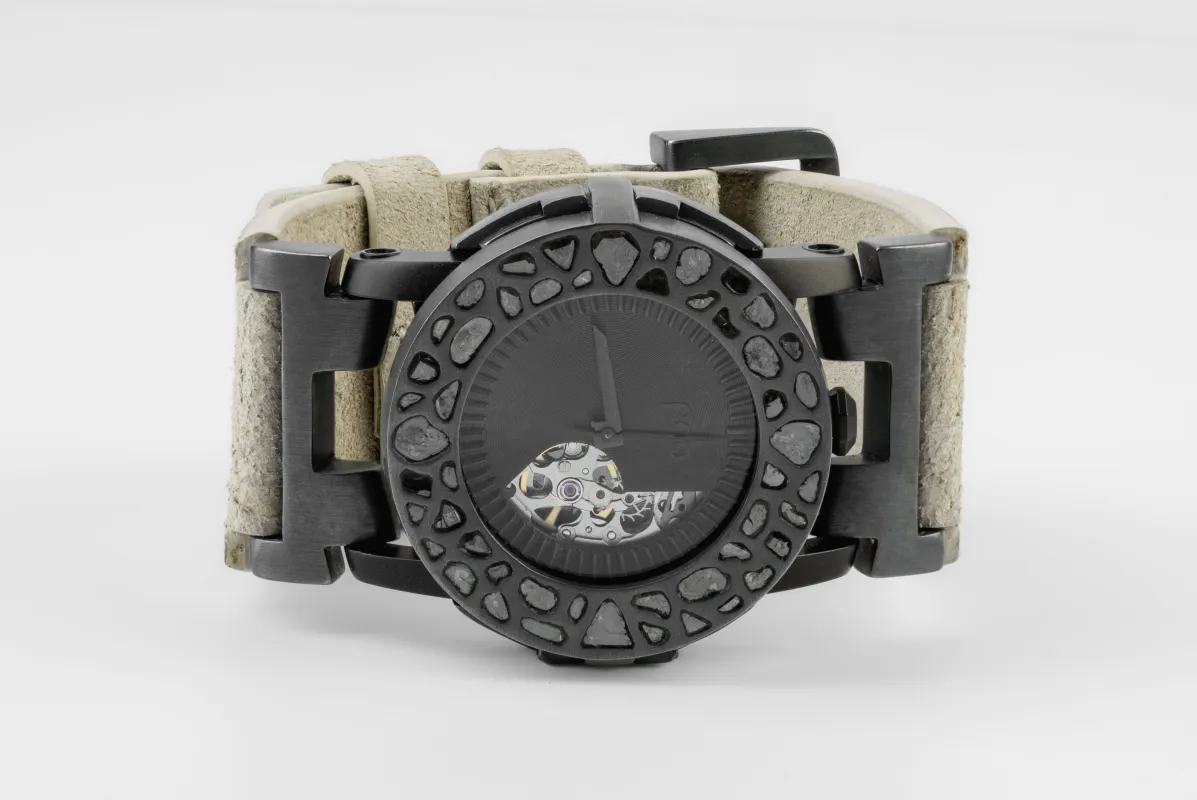 P4—FOB Watch #8289 (Case [Mega Pavé], Straight Strap [Buckle], Phantom, KA+DIA-KA-FLE) sold by Parts of Four