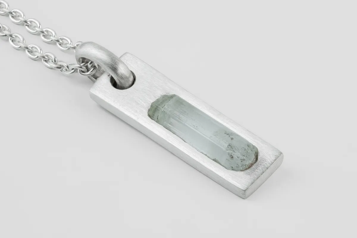 Plate Necklace (Adaptation, Aquamarine, MA+AQU) sold by Parts of Four