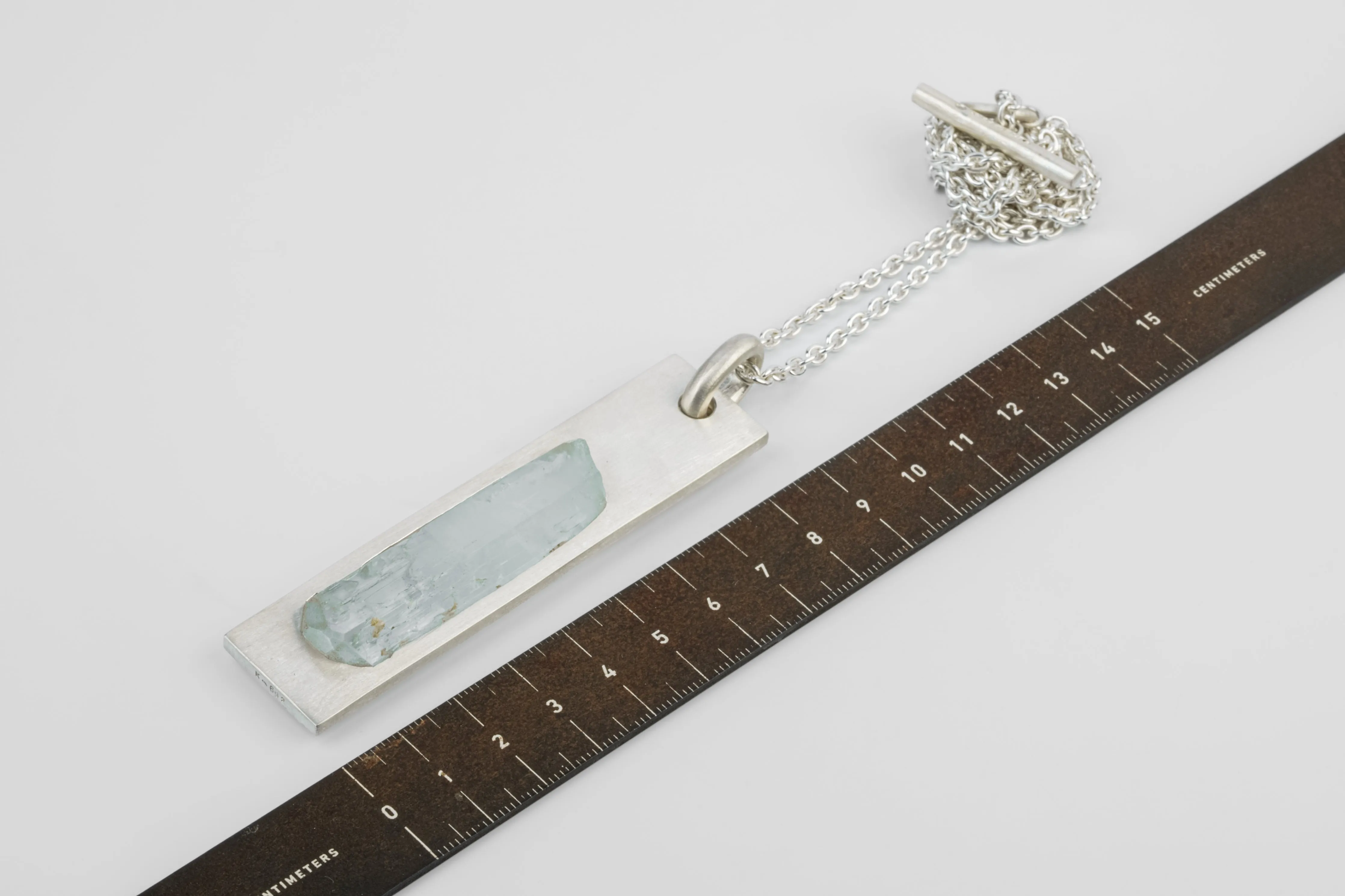 Plate Necklace (Adaptation, Aquamarine, MA+AQU) sold by Parts of Four product image thumbnail 5