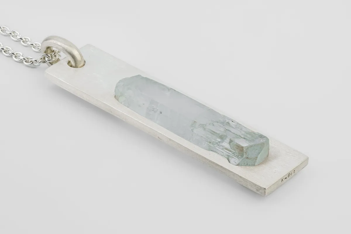 Plate Necklace (Adaptation, Aquamarine, MA+AQU) sold by Parts of Four