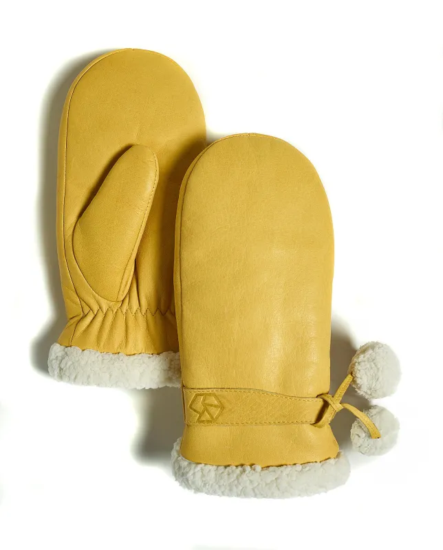 KAMLOOPS LEATHER MITTENS - Women sold by Brume
