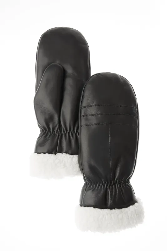 COLWOOD LEATHER MITTENS - Women sold by Brume