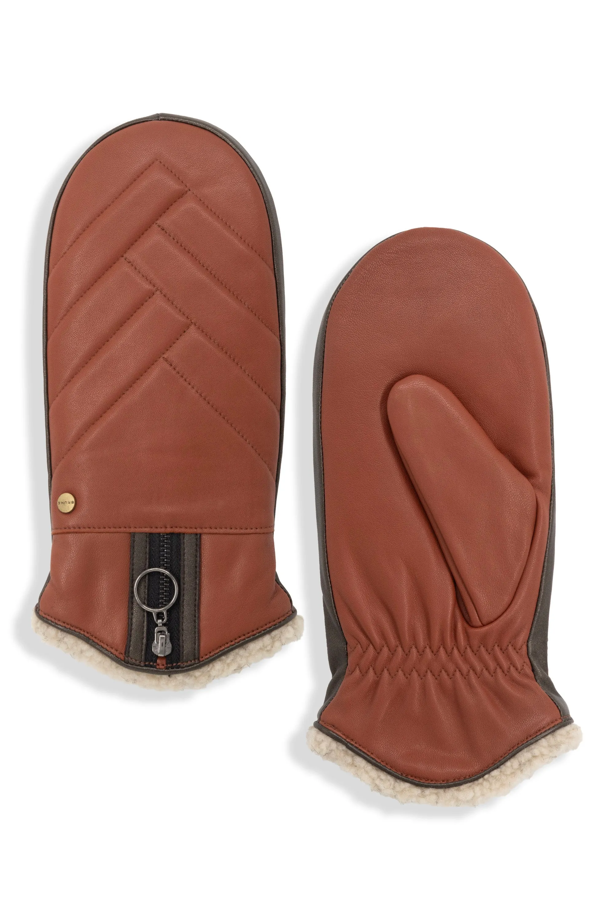 BANFF LEATHER MITTENS - Women sold by Brume