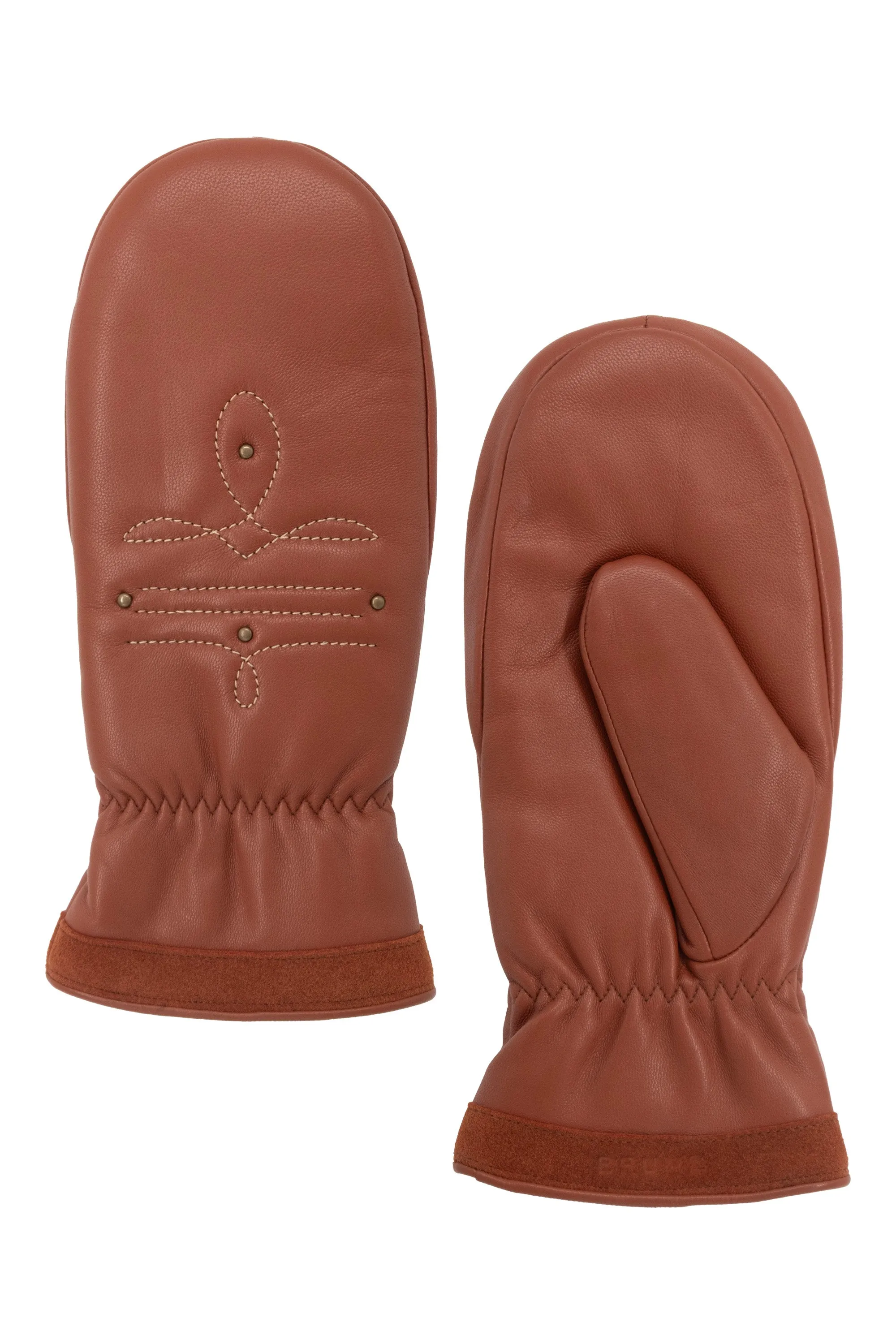 FLIN FLON LEATHER MITTENS - Women sold by Brume