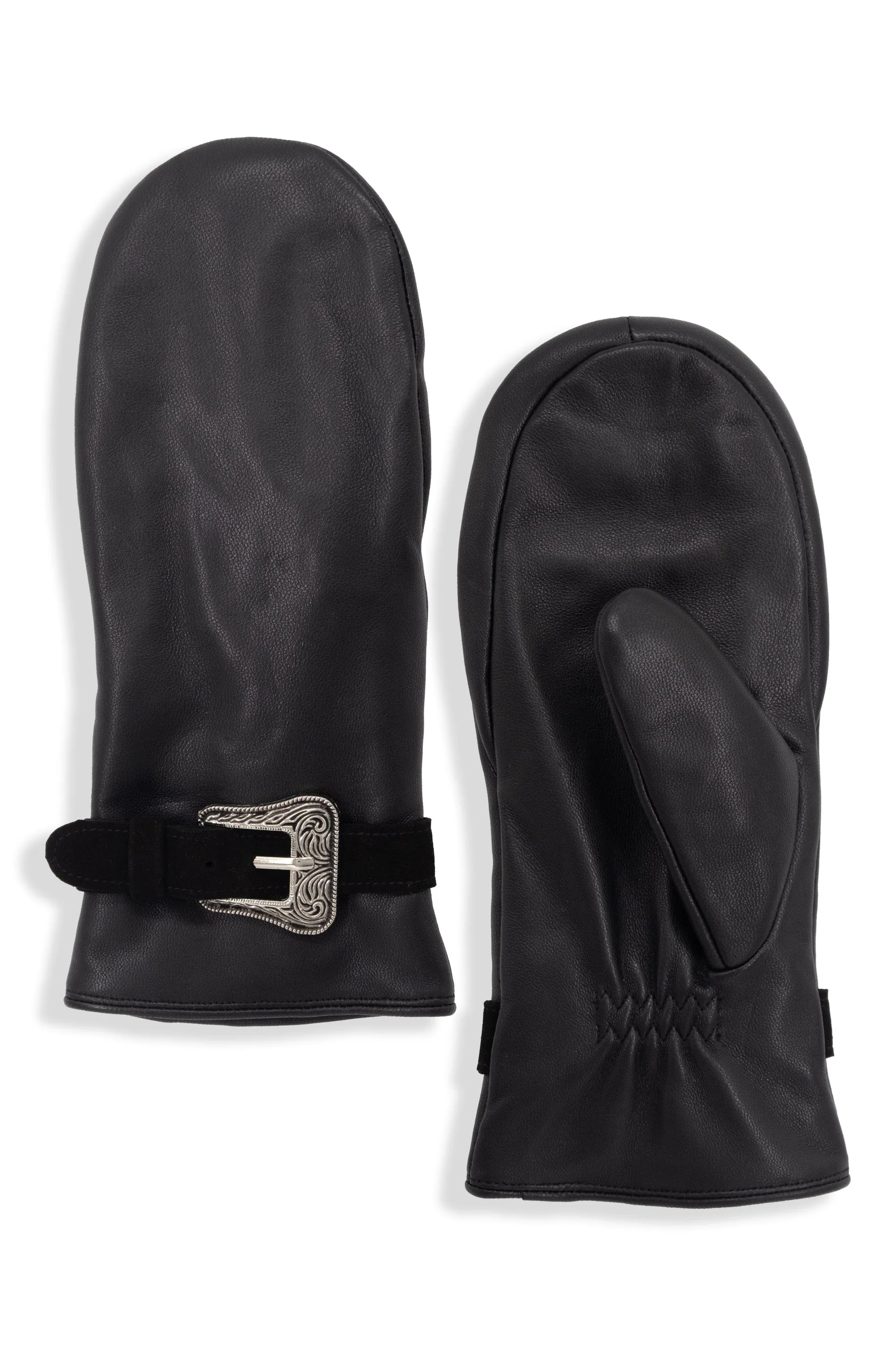 DAWSON CREEK LEATHER MITTENS - Women sold by Brume