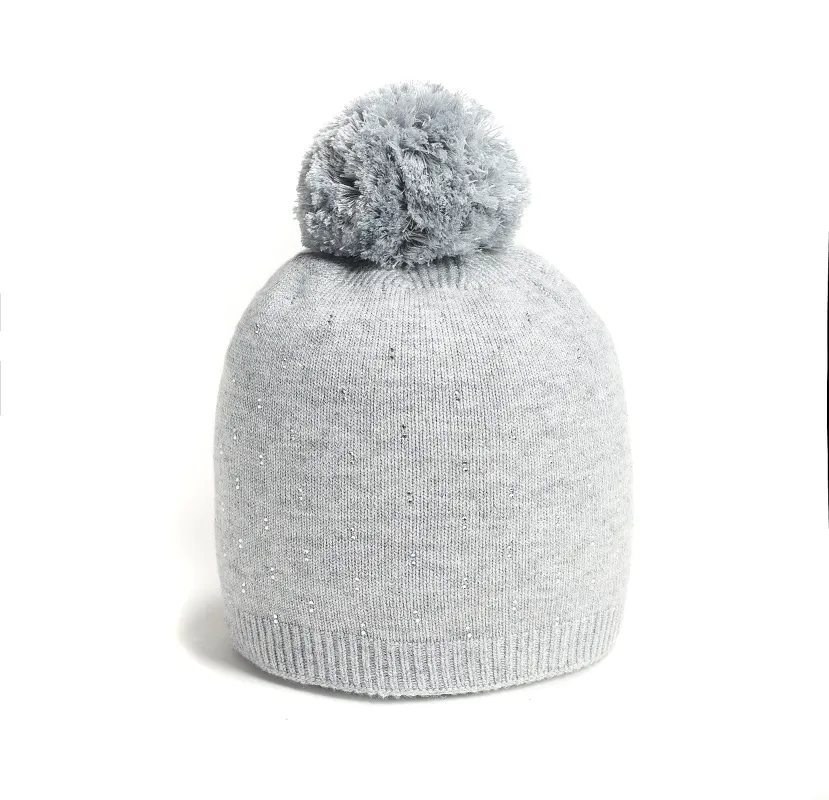 DIADEM PEAK YARN POMPOM BEANIE - Women sold by Brume