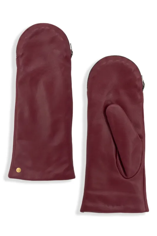 Sydney Cashmere Lined Convertible Leather Mittens - Women sold by Brume