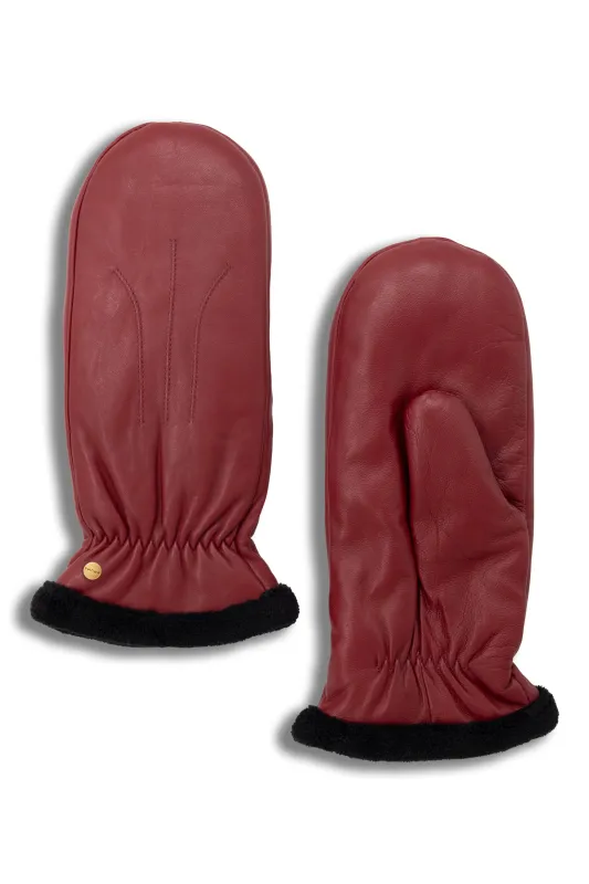 Sutton Leather Mittens - Women sold by Brume