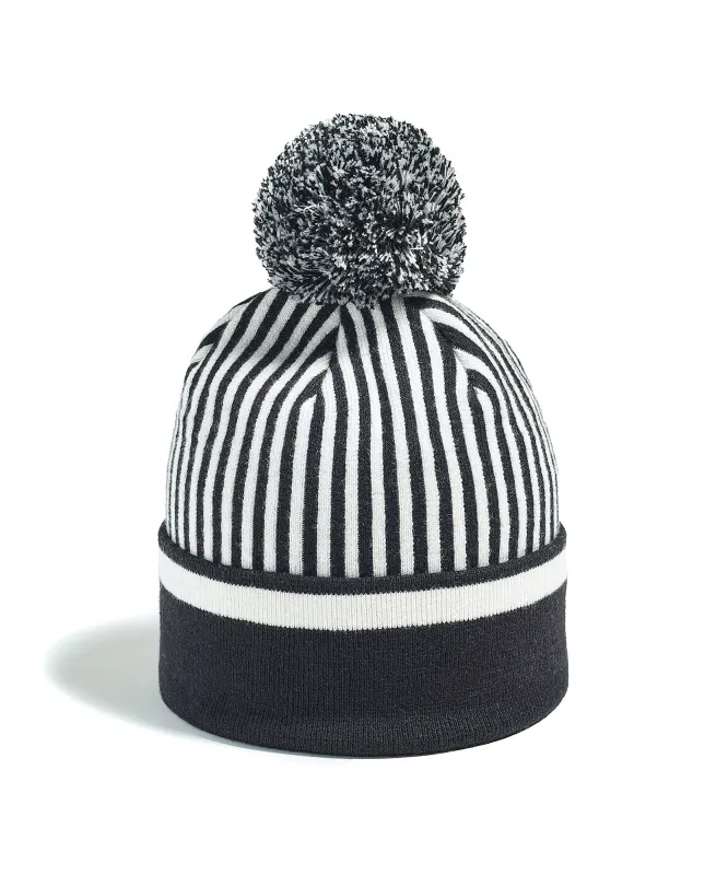 McArthur Peak Retro Reversible Beanie with Removable Pompom - Unisex sold by Brume