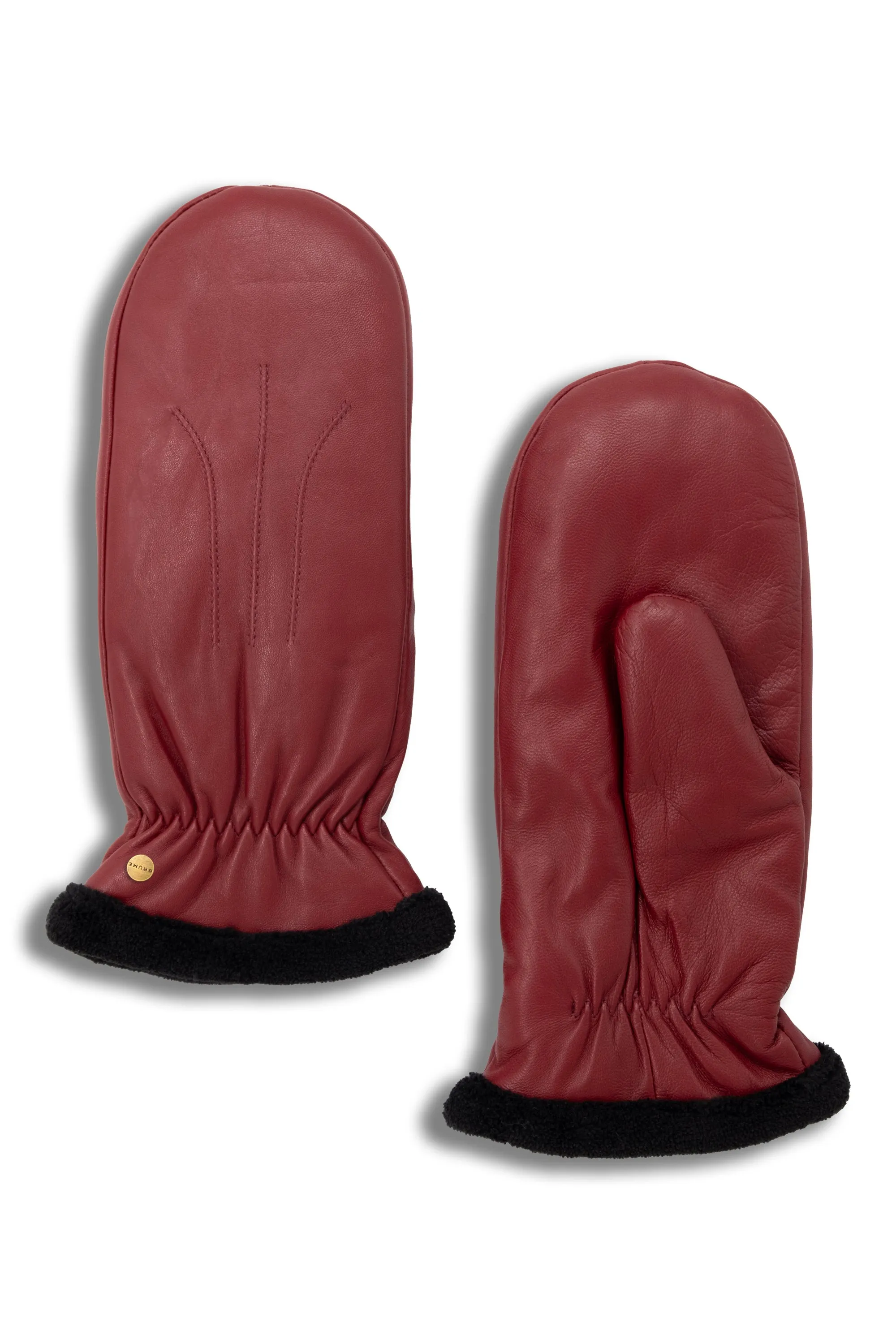 Sutton Leather Mittens With Individual Fingers - Women sold by Brume