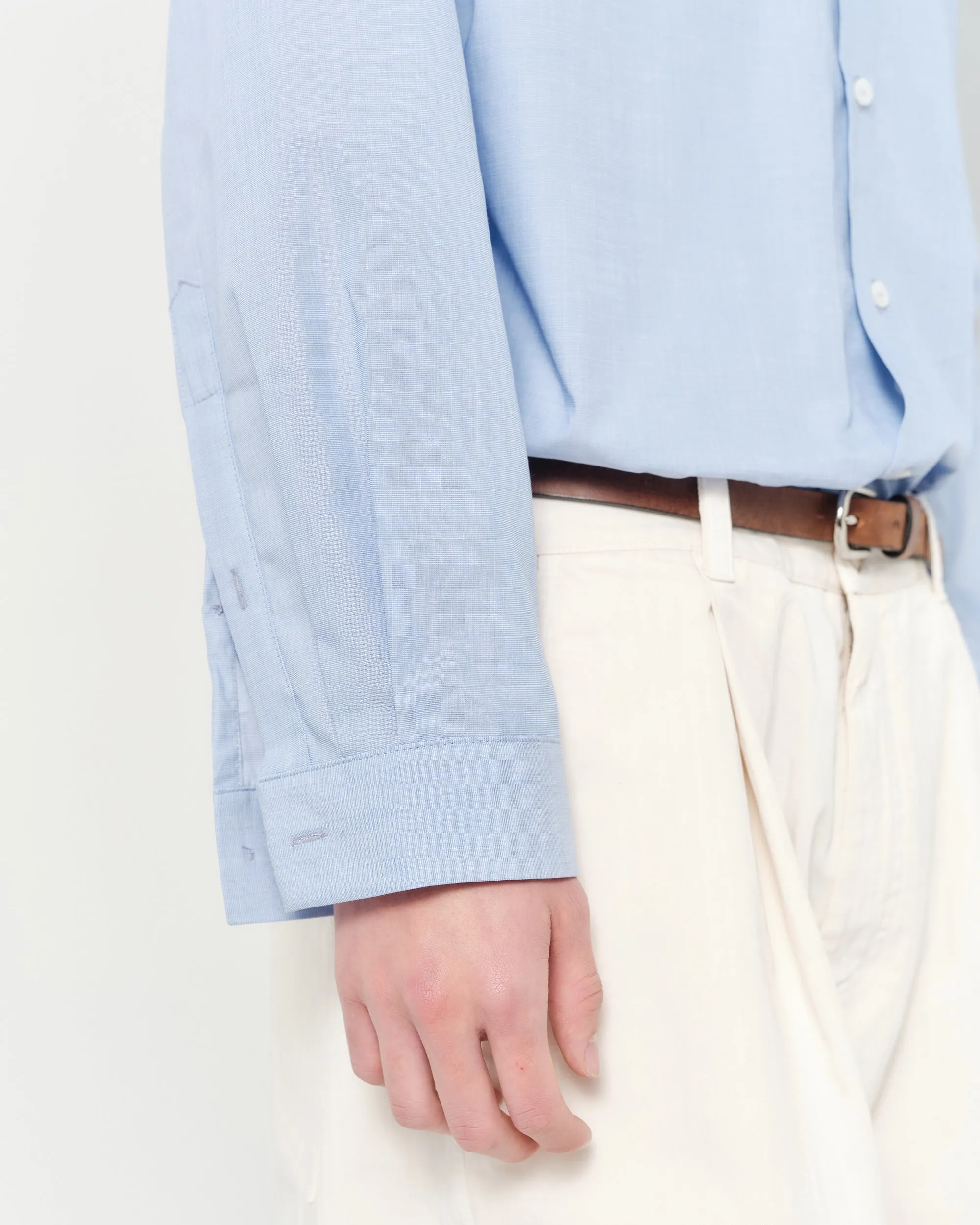 Executive Shirt - Soft Blue Fil-à-fil sold by Asha Jasper product image thumbnail 5