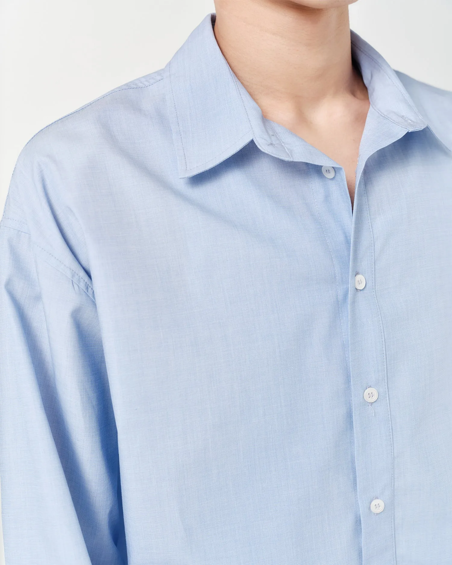 Executive Shirt - Soft Blue Fil-à-fil sold by Asha Jasper product image thumbnail 4