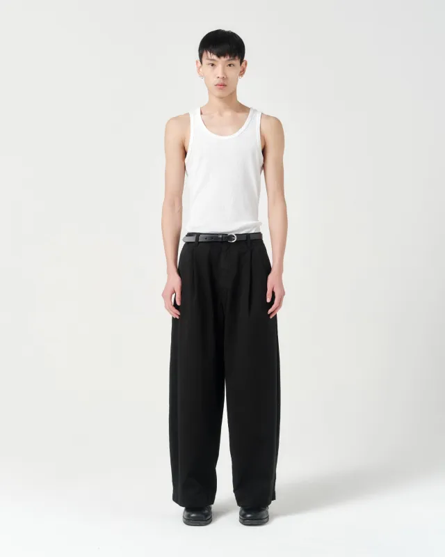 Volume Trouser - Black Herringbone sold by Asha Jasper