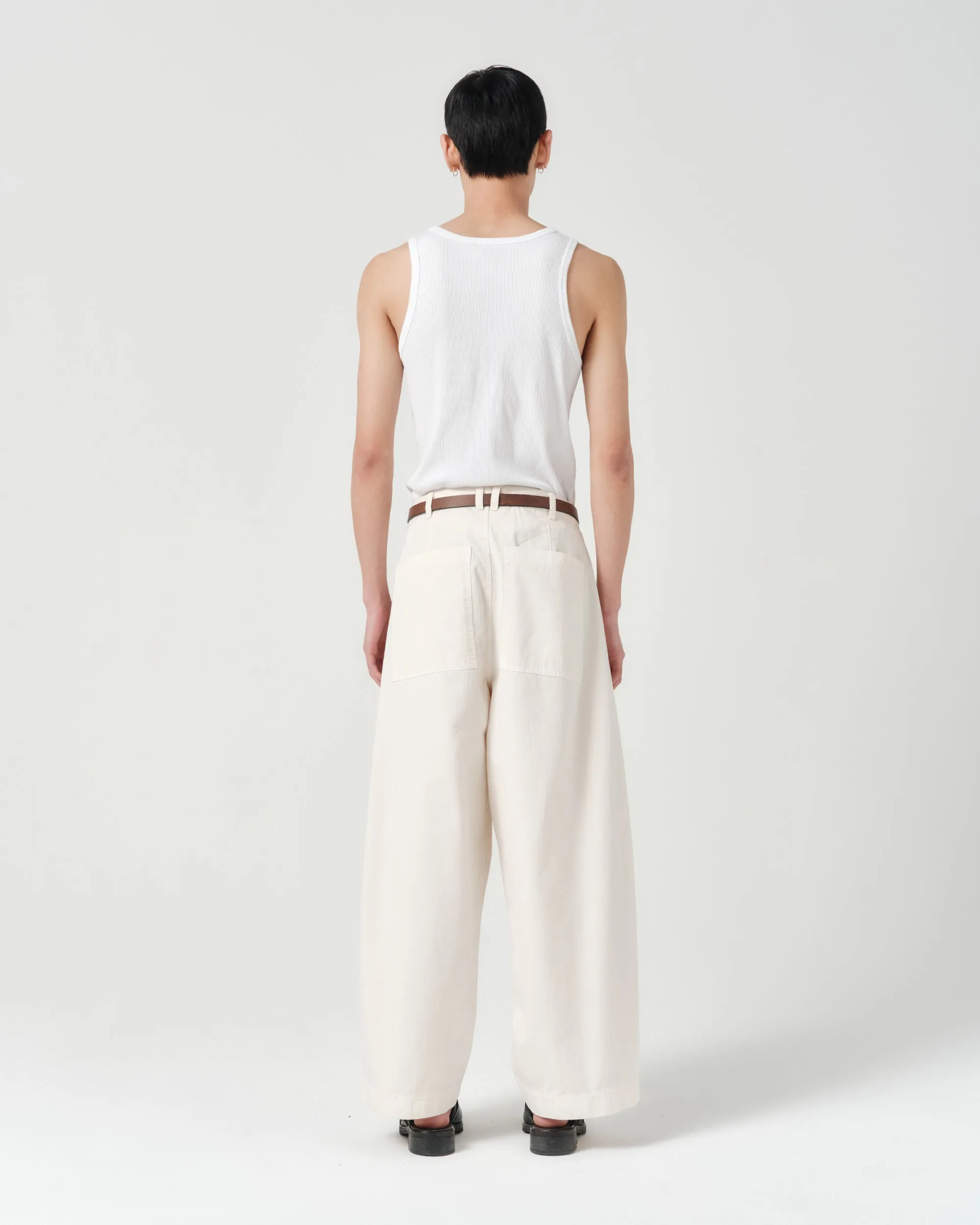 Volume Trouser - Natural Herringbone sold by Asha Jasper product image thumbnail 4