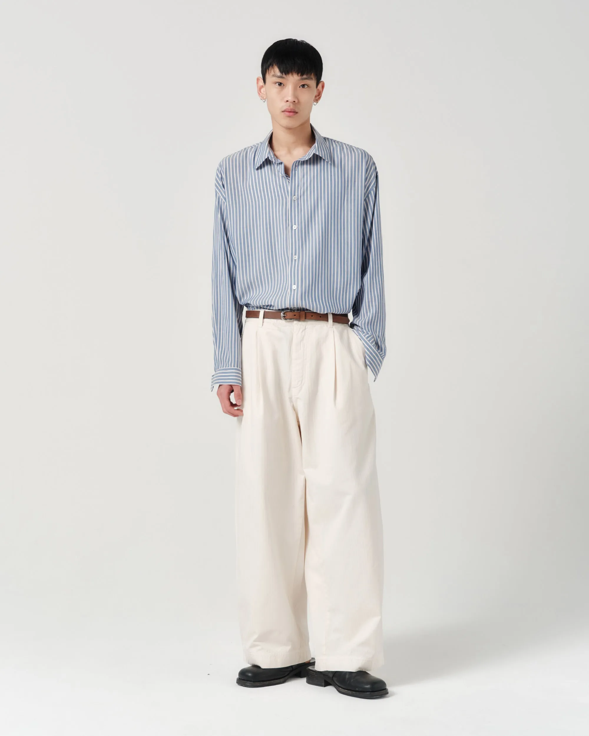 Volume Trouser - Natural Herringbone sold by Asha Jasper product image thumbnail 5