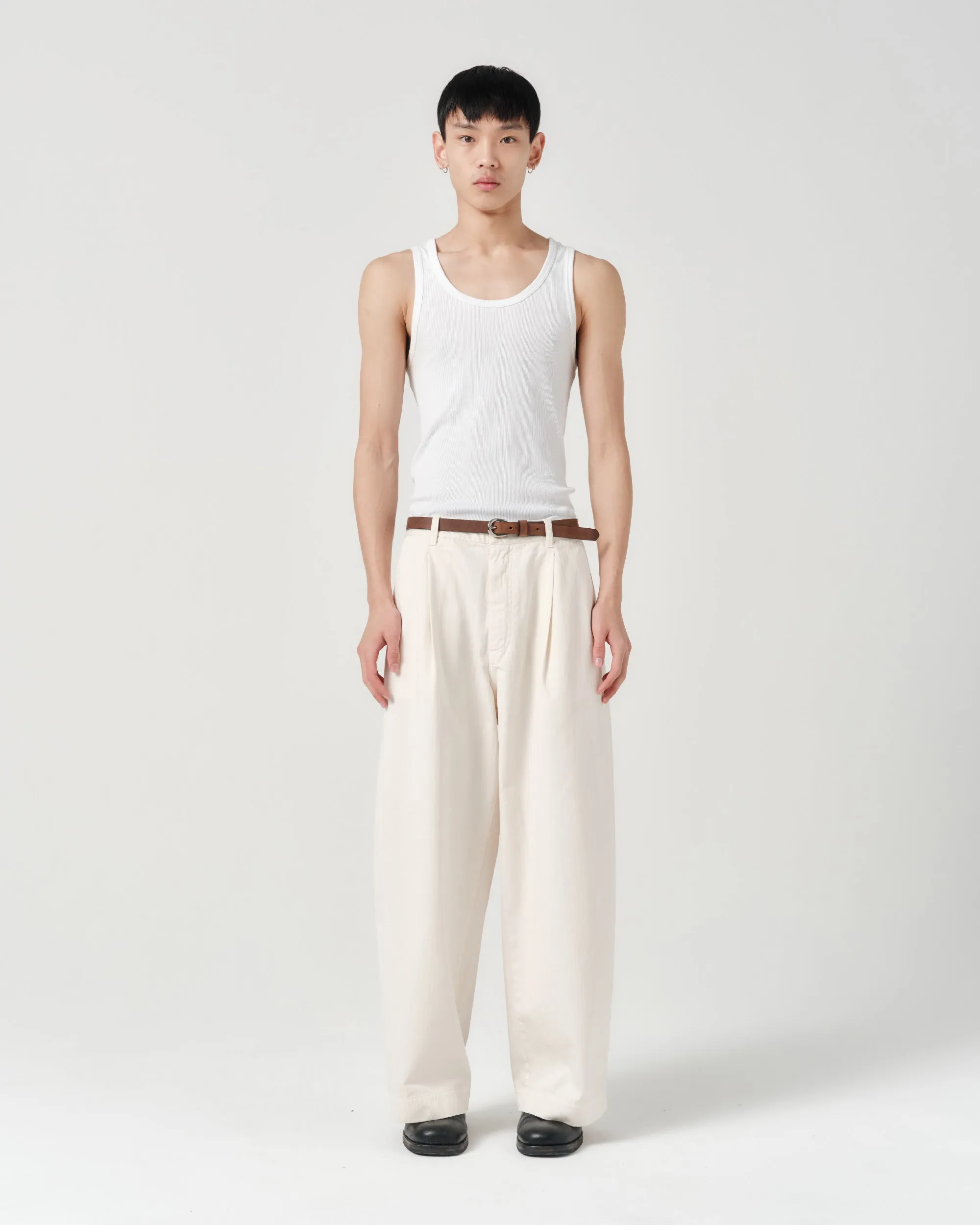 Volume Trouser - Natural Herringbone sold by Asha Jasper product image thumbnail 3