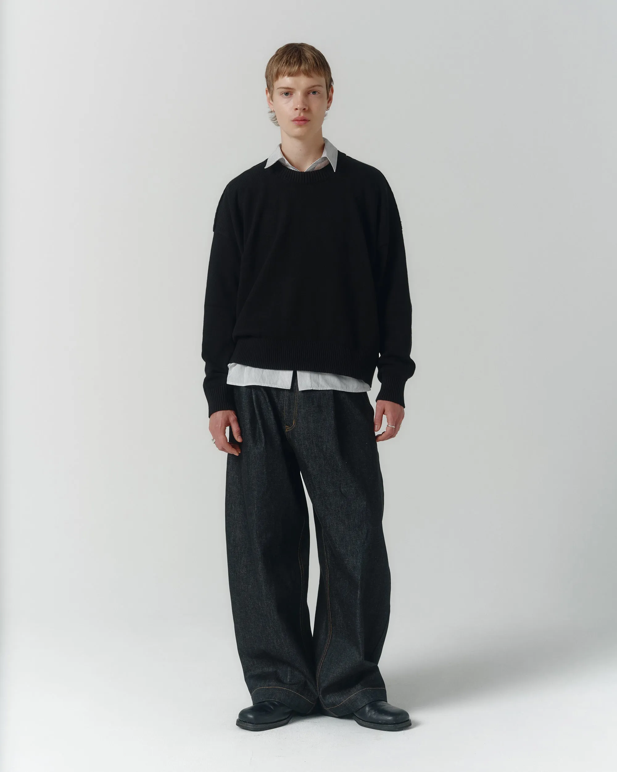 Cropped Organic Knit - Black sold by Asha Jasper product image thumbnail 3