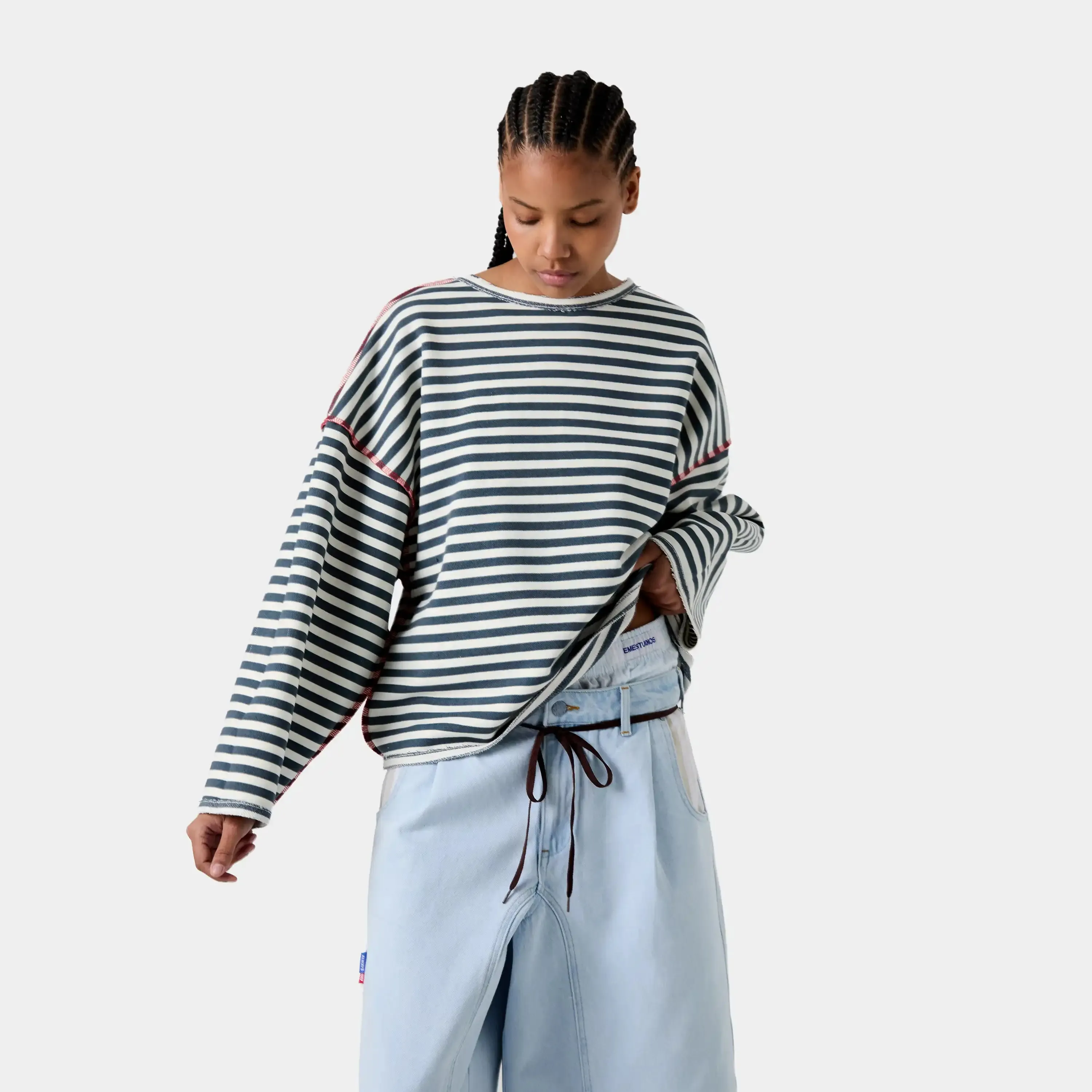 Sade Navy Reverse Crewneck sold by EME STUDIOS product image thumbnail 2