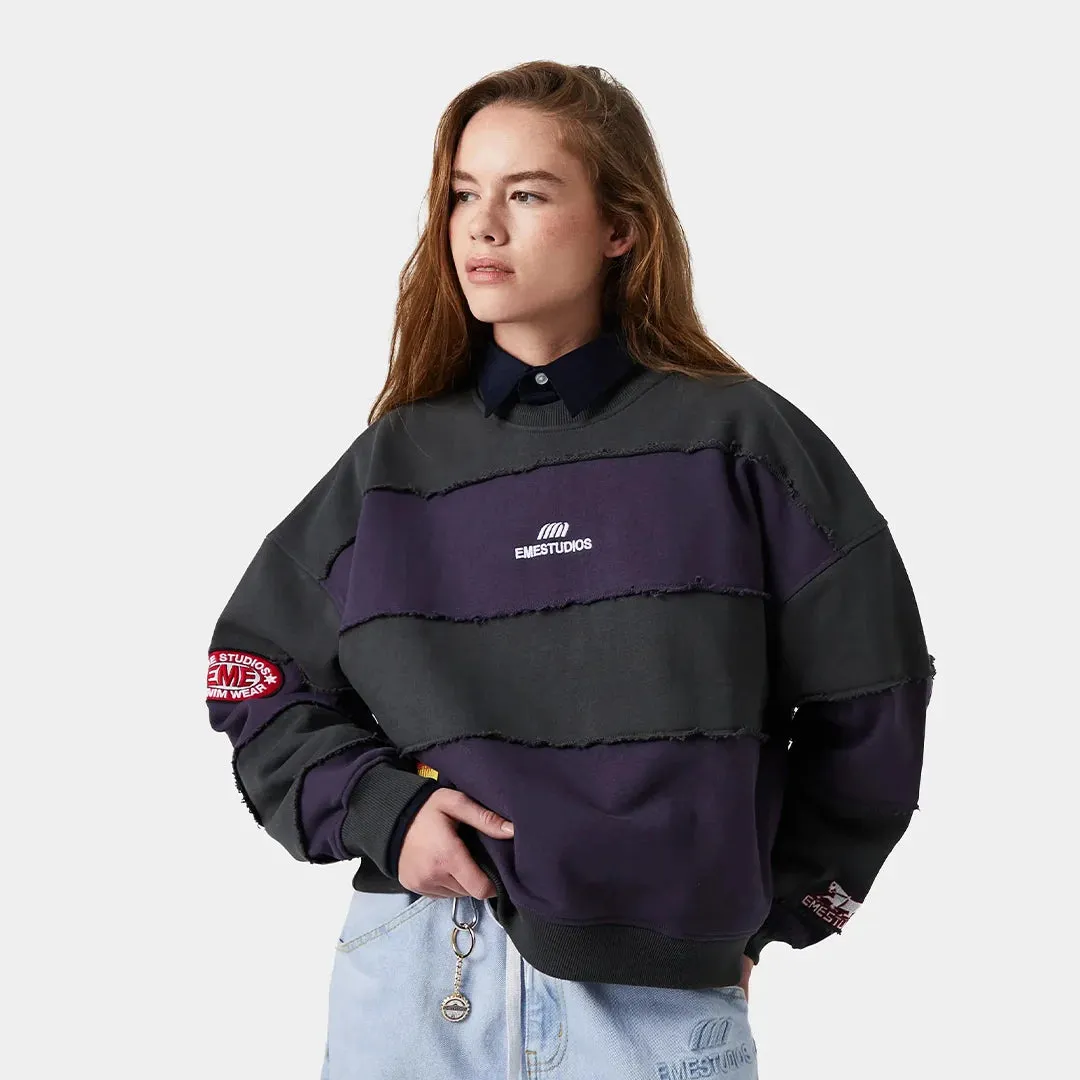 M Navy Striped Crewneck sold by EME STUDIOS product image thumbnail 3