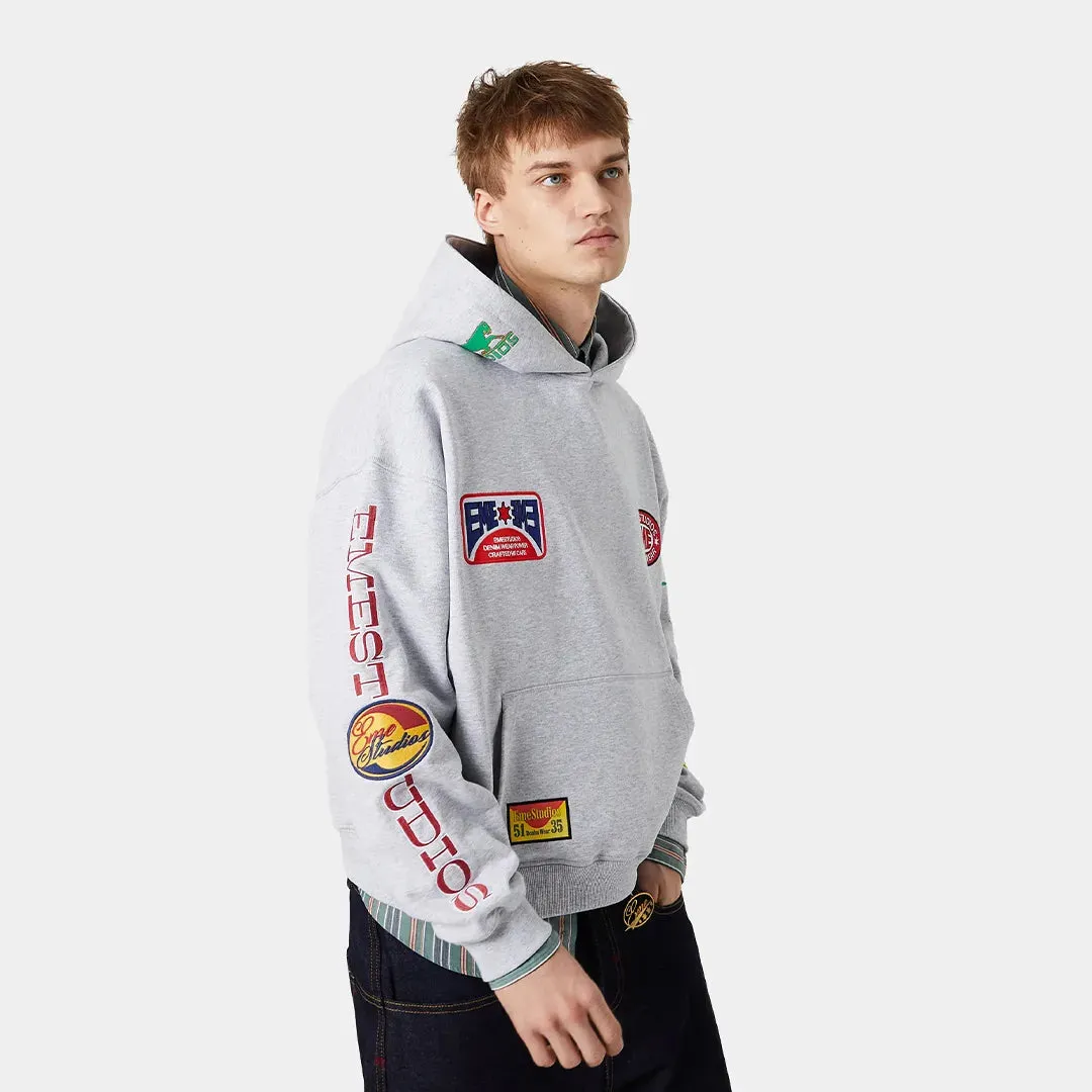 Patches Grey Oversized Hoodie sold by EME STUDIOS product image thumbnail 3