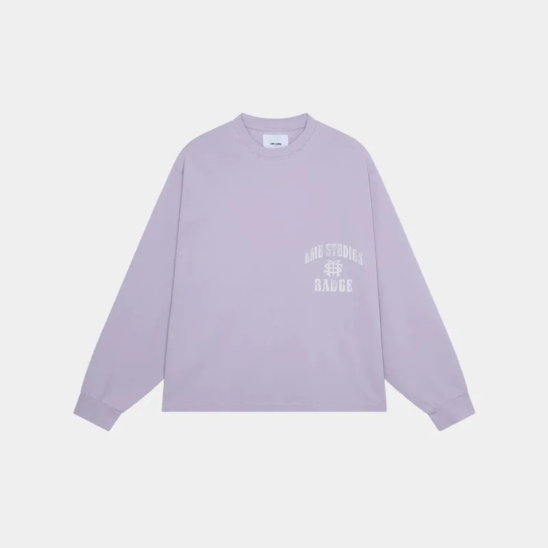 Badge Gray Lilac Long Sleeve sold by EME STUDIOS
