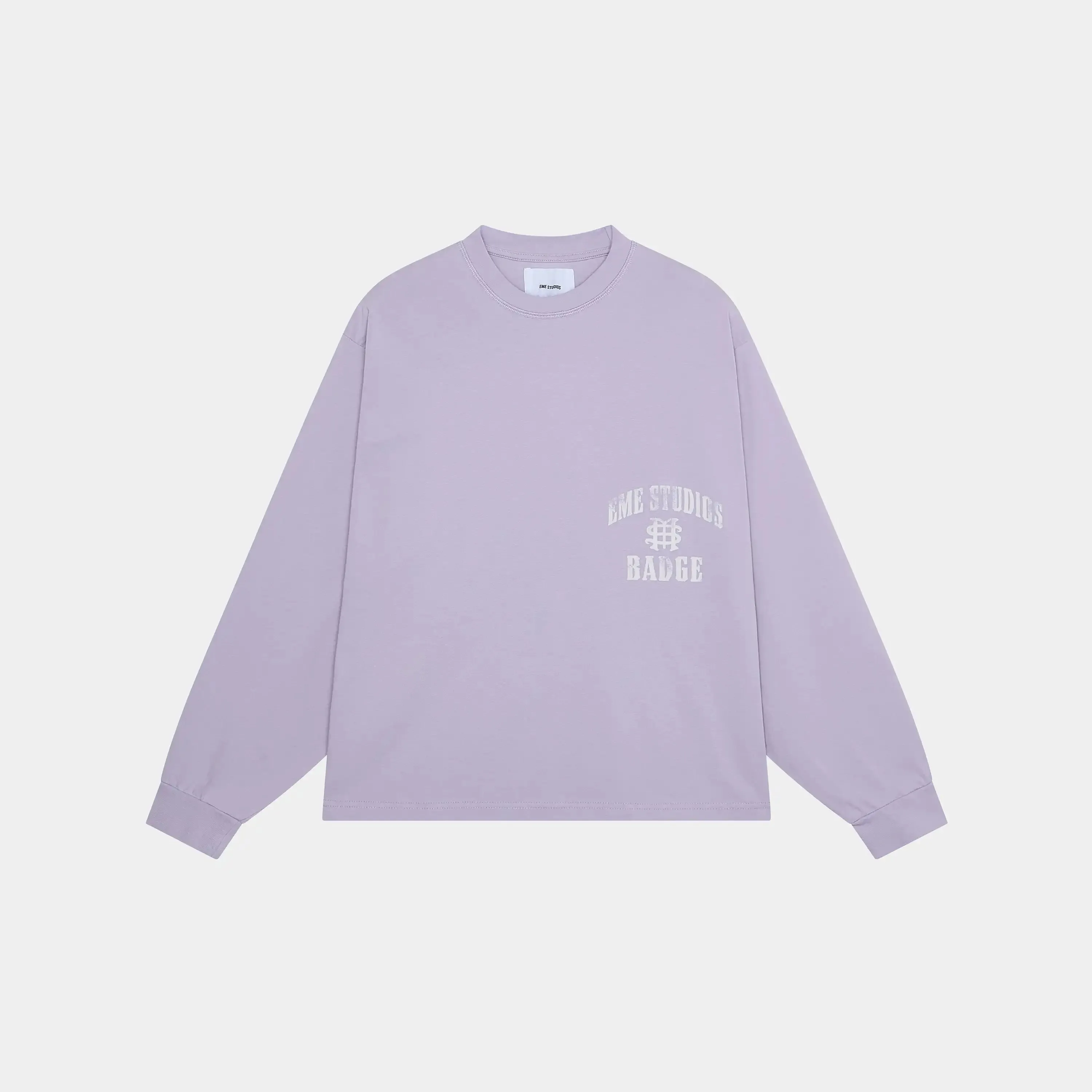 Badge Gray Lilac Long Sleeve sold by EME STUDIOS