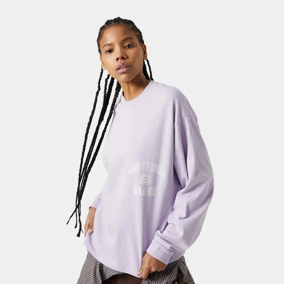 Badge Gray Lilac Long Sleeve sold by EME STUDIOS product image thumbnail 3