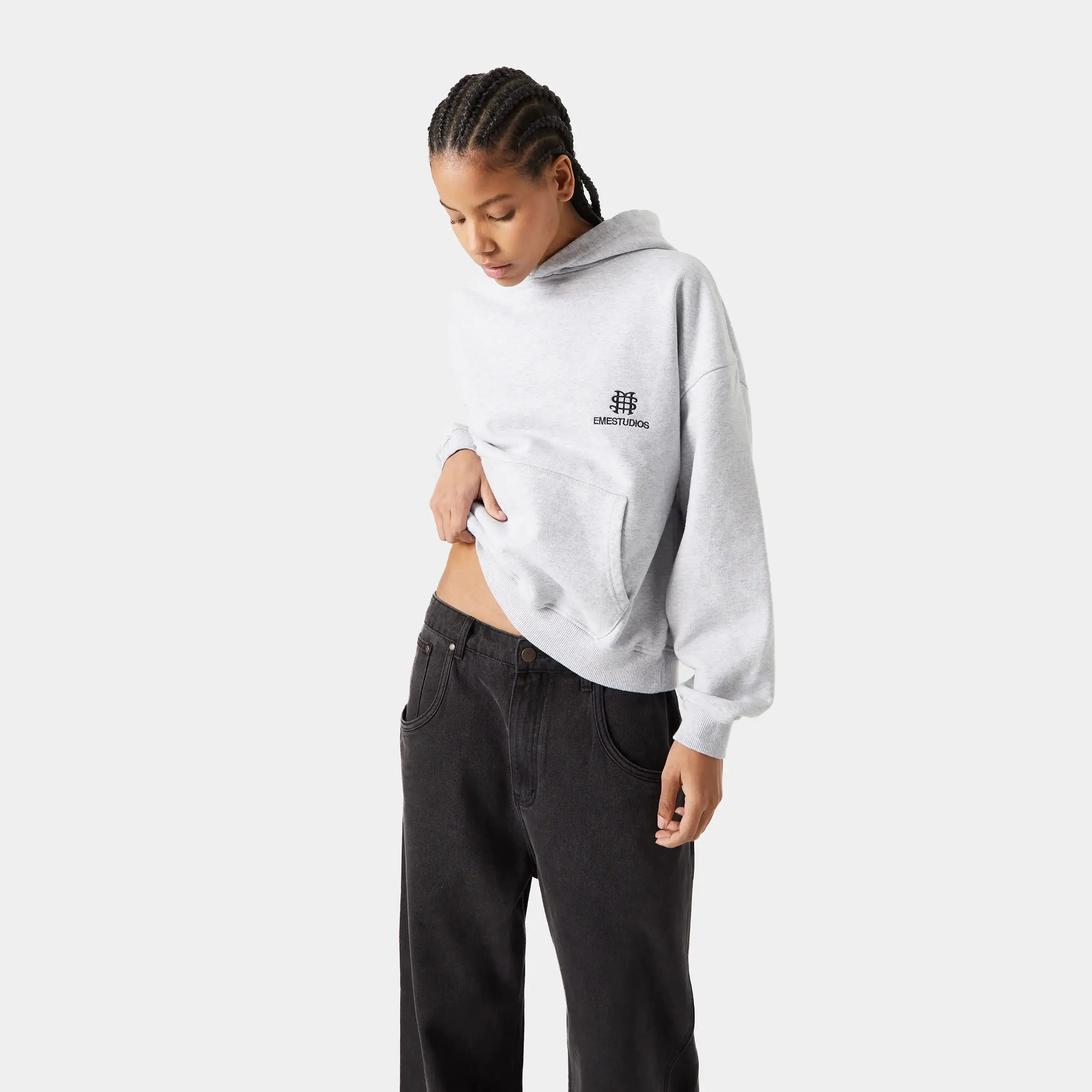 Daily Heather Grey Oversized Hoodie sold by EME STUDIOS product image thumbnail 4