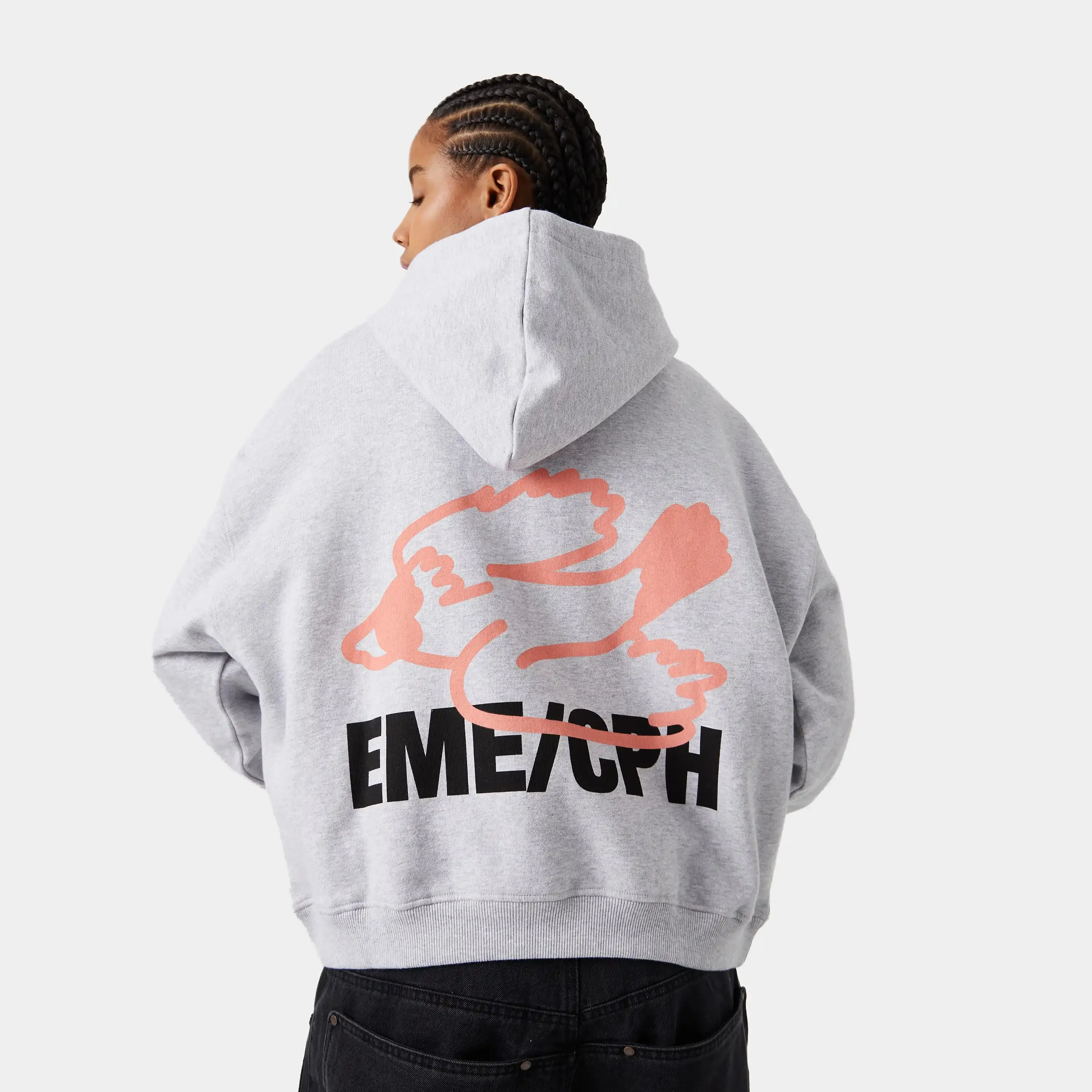 Due Heather Grey Hoodie sold by EME STUDIOS product image thumbnail 2