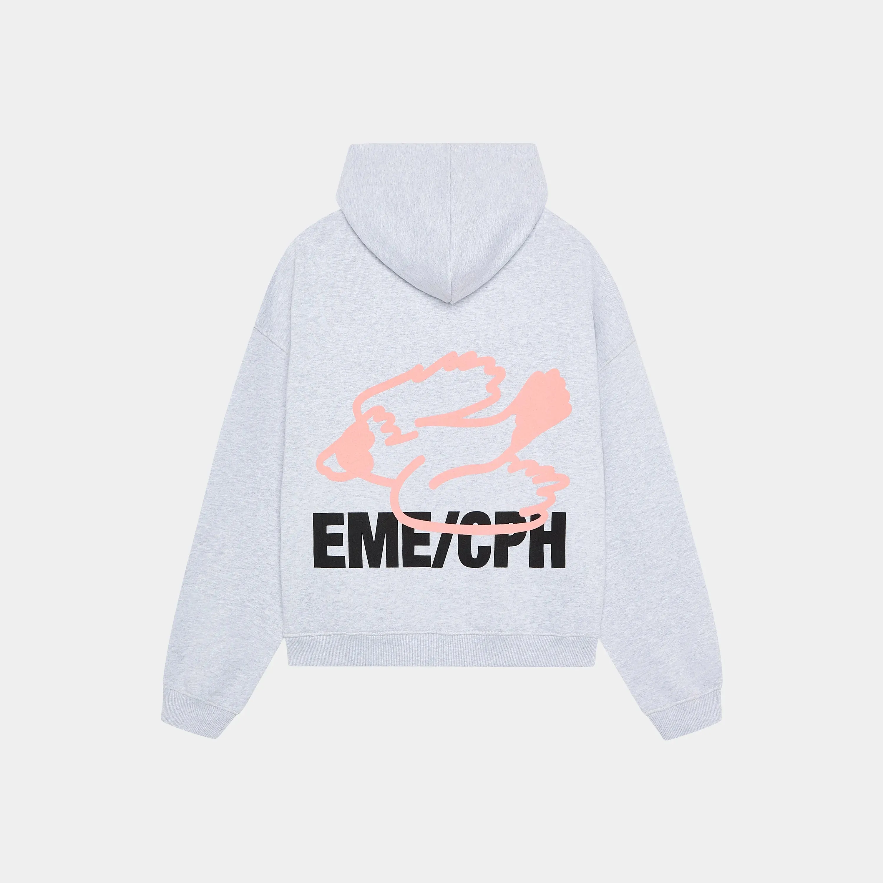 Due Heather Grey Hoodie sold by EME STUDIOS