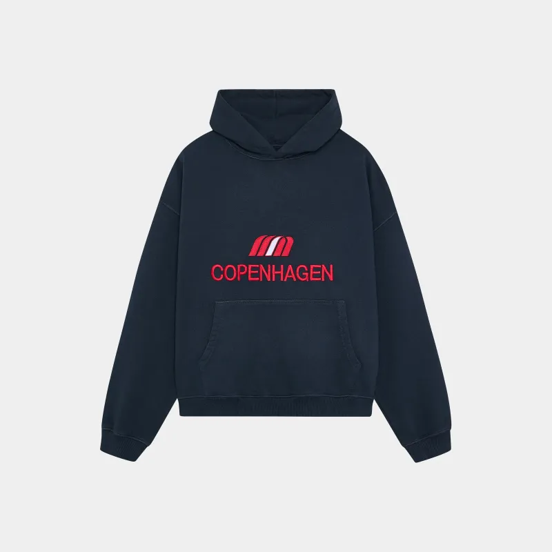 Flag CPH Navy Hoodie sold by EME STUDIOS