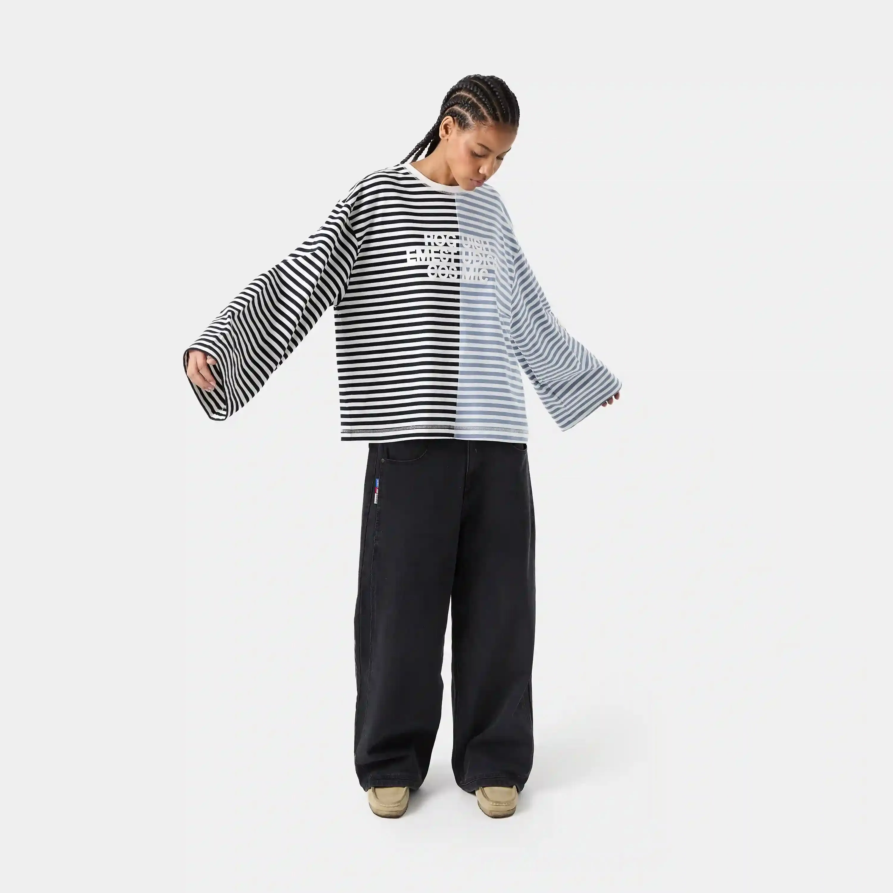 Roguish Blue Striped Long Sleeve sold by EME STUDIOS product image thumbnail 4