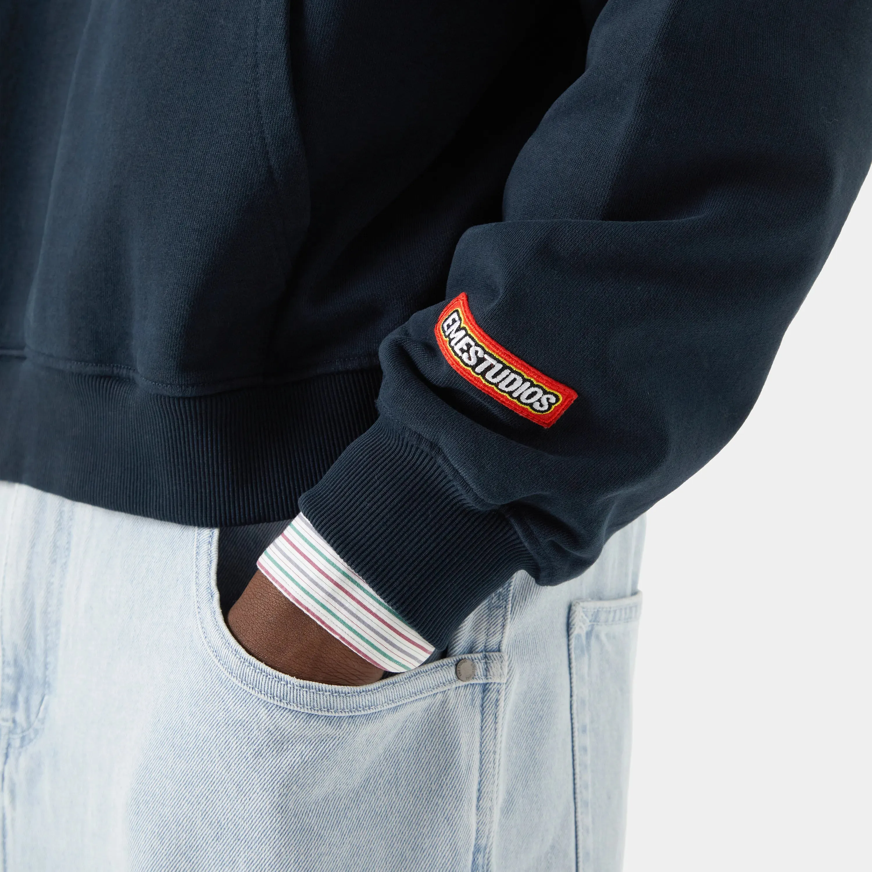 Brick Navy Hoodie sold by EME STUDIOS product image thumbnail 5