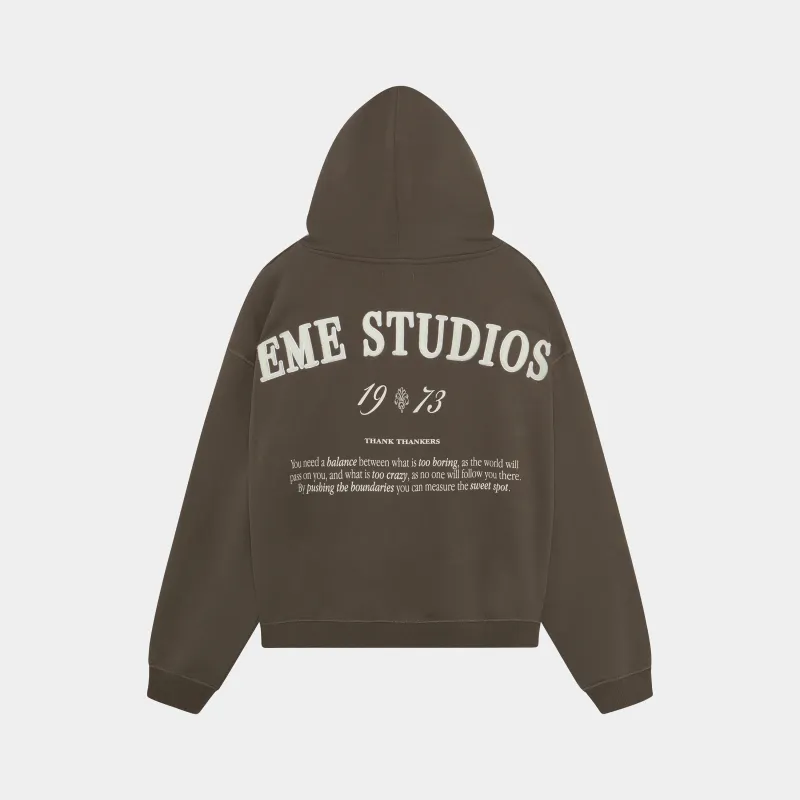 Nexus Muddy Brown Oversized Hoodie sold by EME STUDIOS