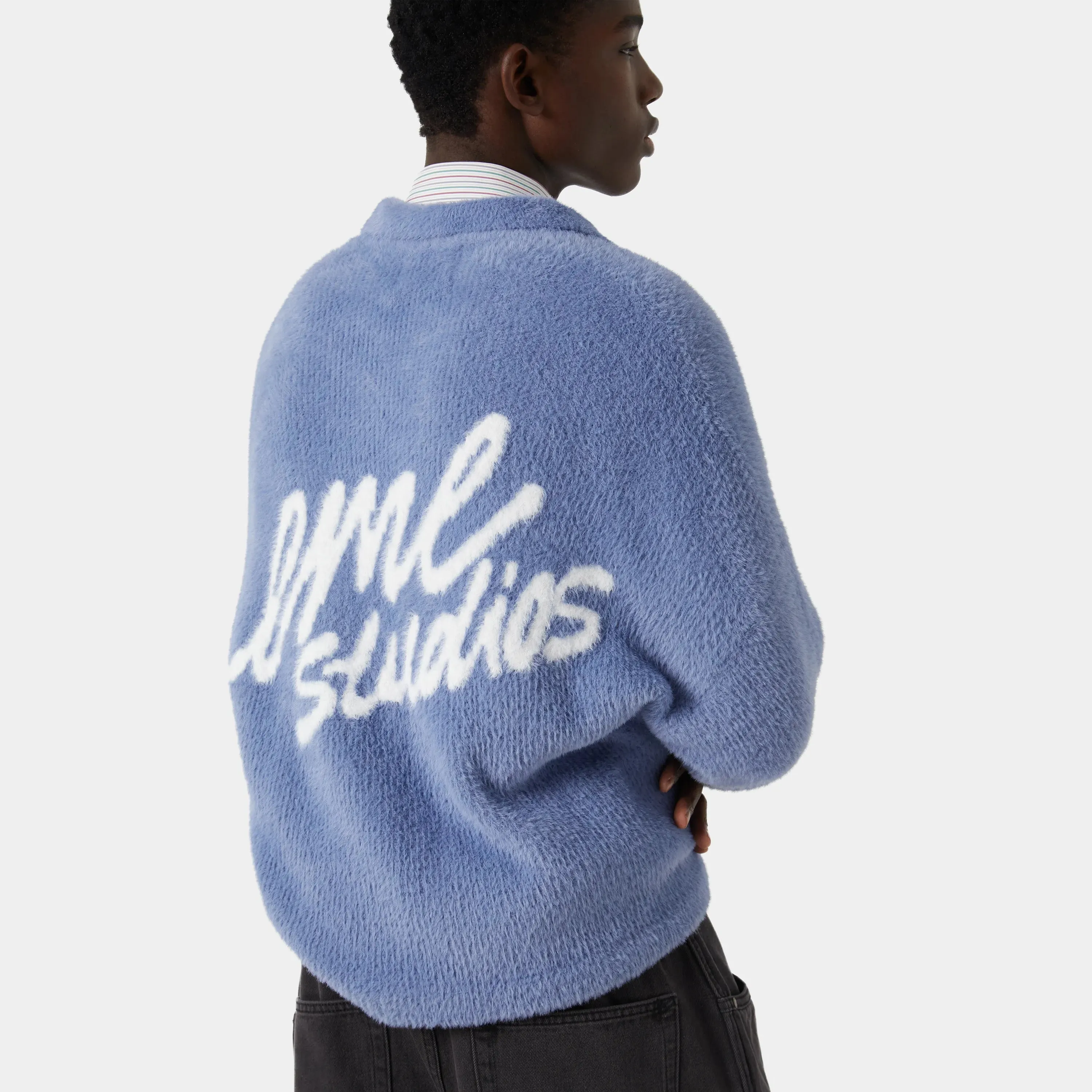 Sully Deep Sea Brushed Knitted Polo sold by EME STUDIOS product image thumbnail 4