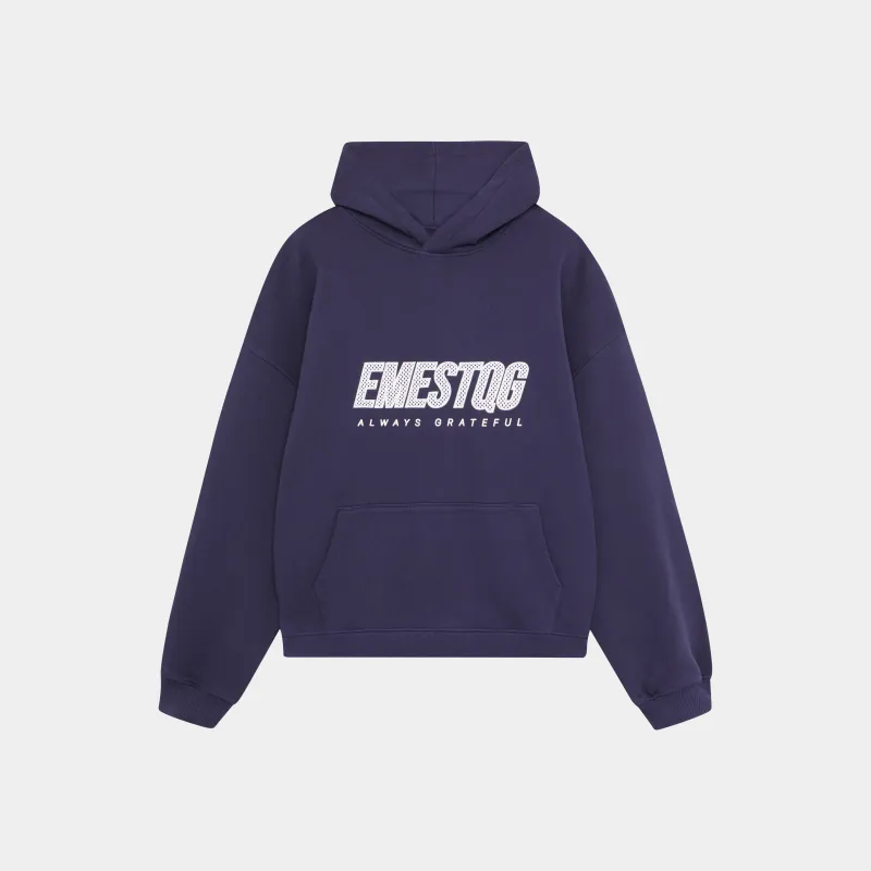 Mesh Navy Oversized Hoodie sold by EME STUDIOS