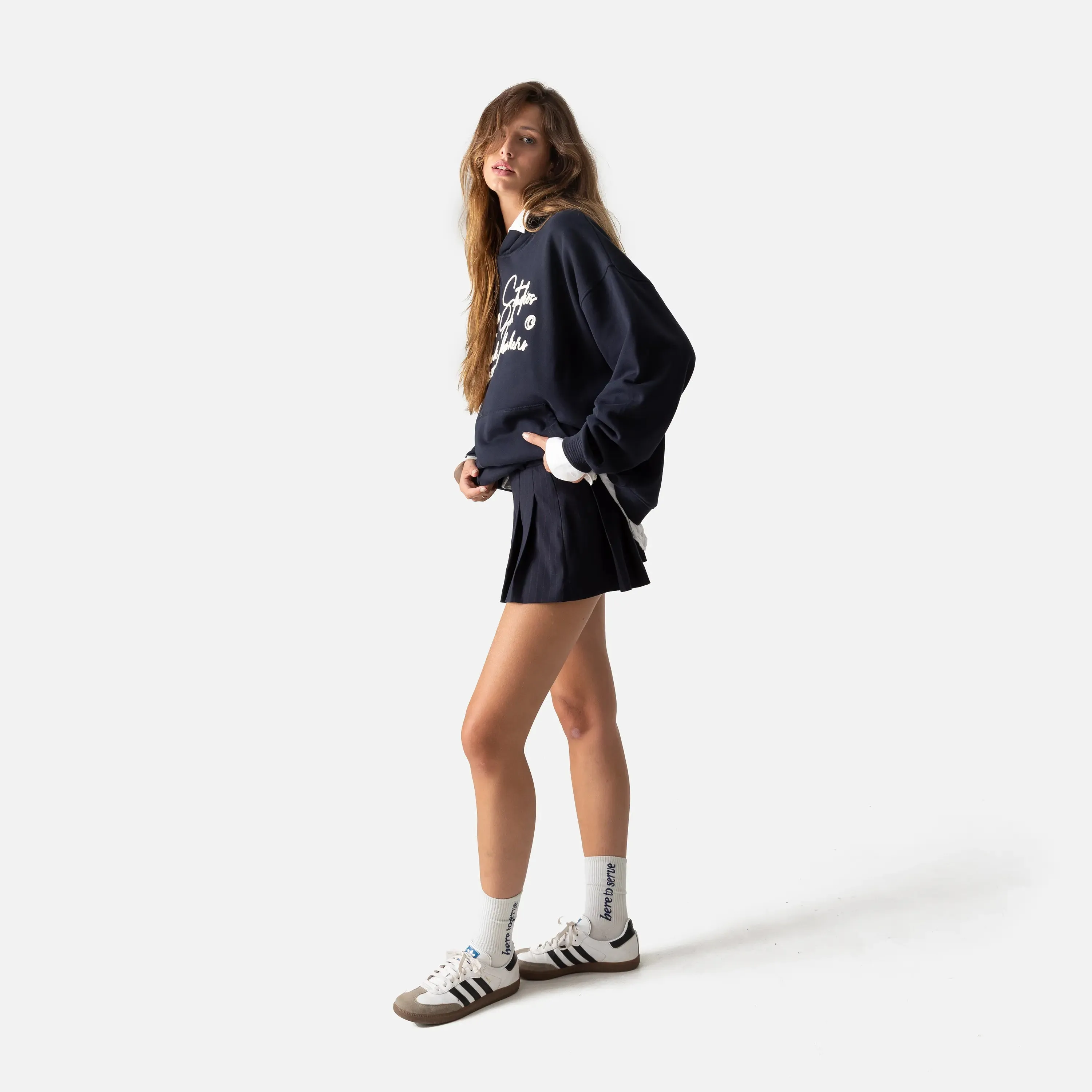 Knot Dark Navy Oversized Hoodie sold by EME STUDIOS product image thumbnail 4