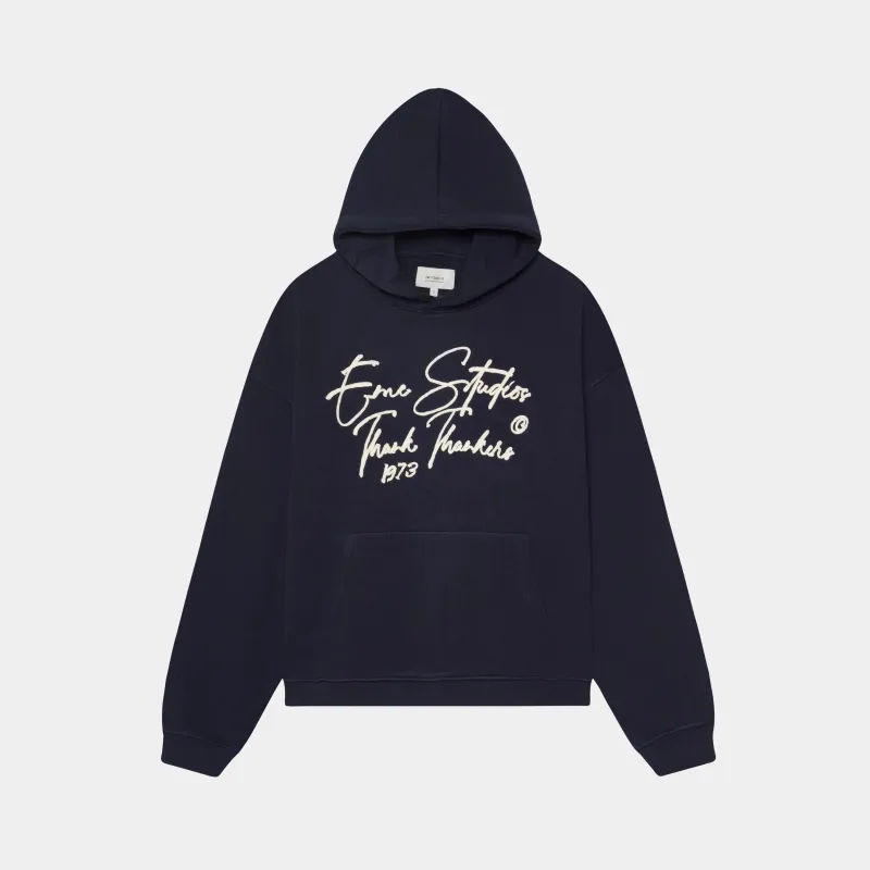 Knot Dark Navy Oversized Hoodie sold by EME STUDIOS