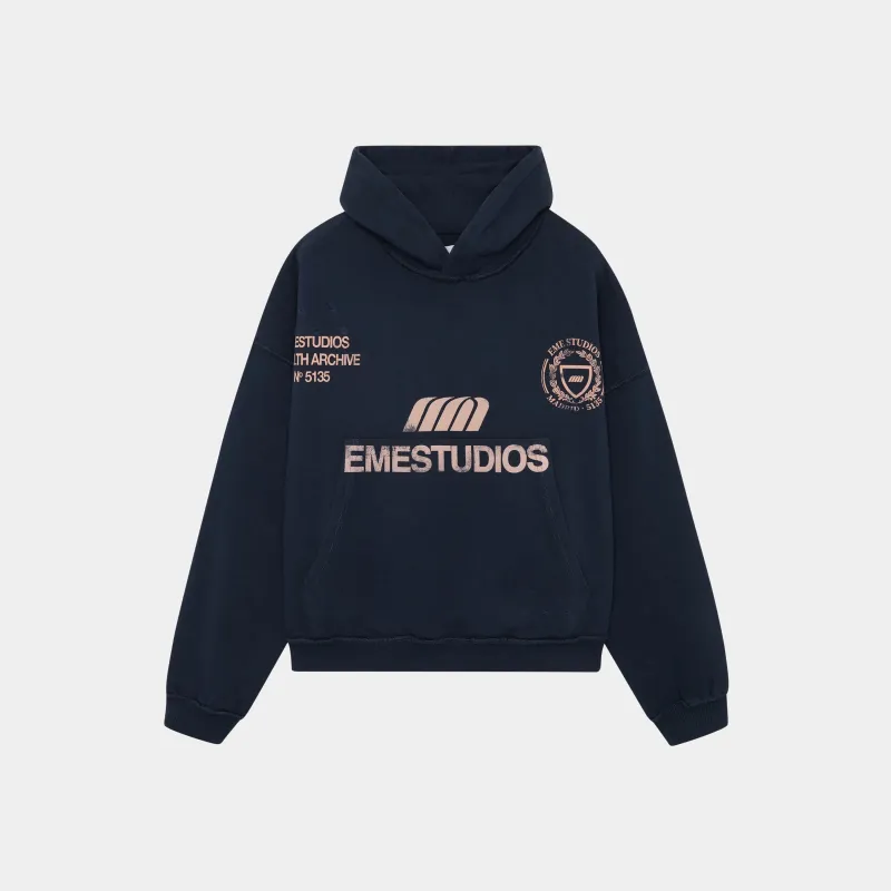 Stealth Navy Oversized Hoodie made by EME STUDIOS