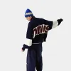 Thrill Navy Zipper Knit sold by EME STUDIOS
