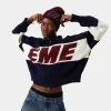 Thrill Navy Zipper Knit sold by EME STUDIOS