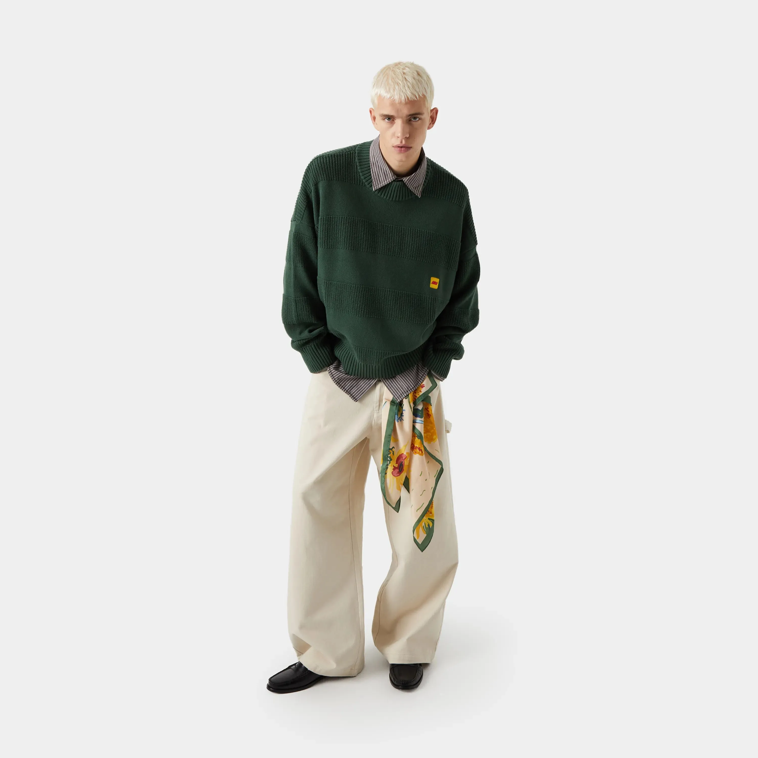 Horizontal Striped Knit Sweater sold by EME STUDIOS product image thumbnail 2